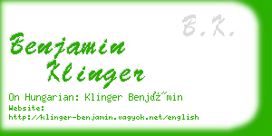 benjamin klinger business card
